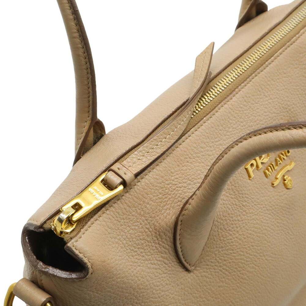 PRADA Cream Leather Shoulder Bag - Picture 6 of 10